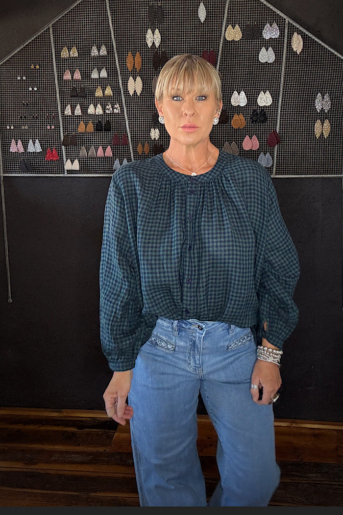 KIREINA FREYA JEAN - PLAIT POCKET - 70’s BLUE