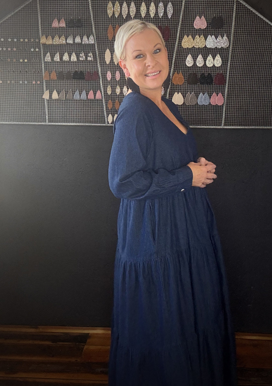AUSTIN DENIM MAXI DRESS - INDIGO