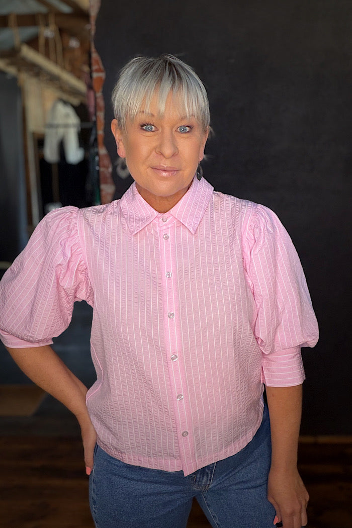 EMMETT SHIRT - PINK STRIPE
