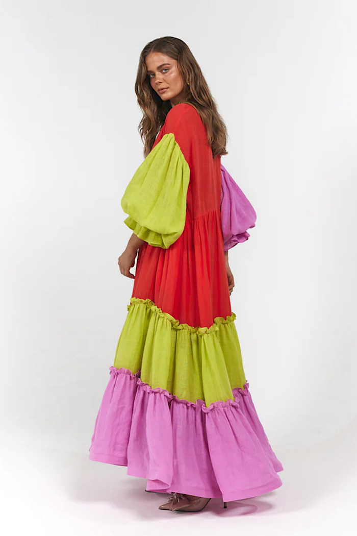 LA BOHEME GIRLS LEILANI MAXI DRESS CANDY STRIPE - PRE ORDER