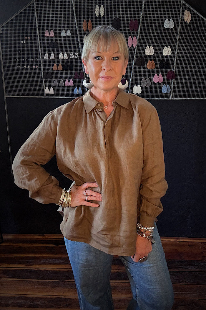 THEODORA SHIRT - CINNAMON