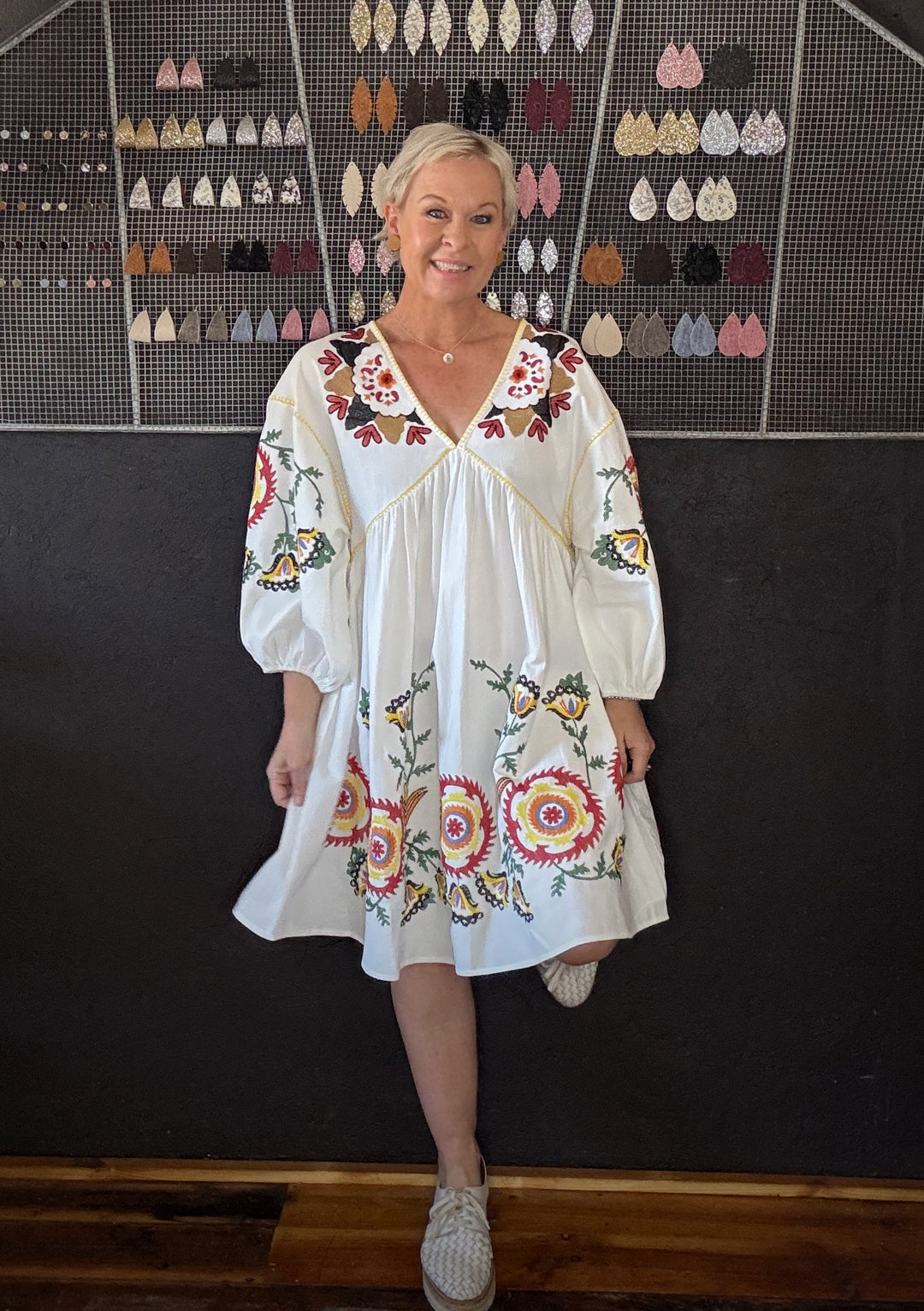 COME TO GATHER DRESS - MULTI EMBROIDERY