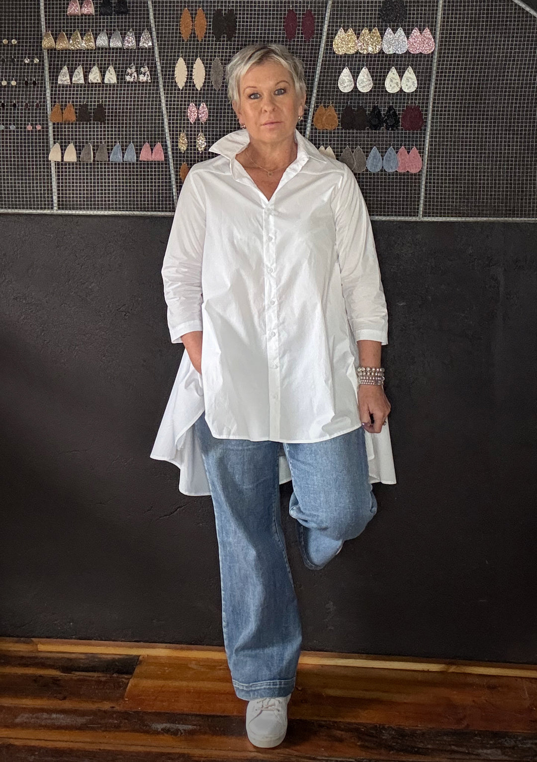 SWING BACK SHIRT - WHITE