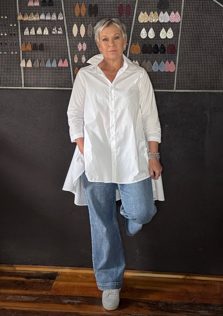 SWING BACK SHIRT - WHITE