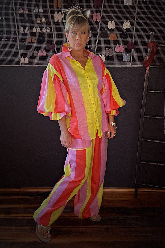 LA BOHEME GIRLS JUNO PANTS CANDY STRIPE