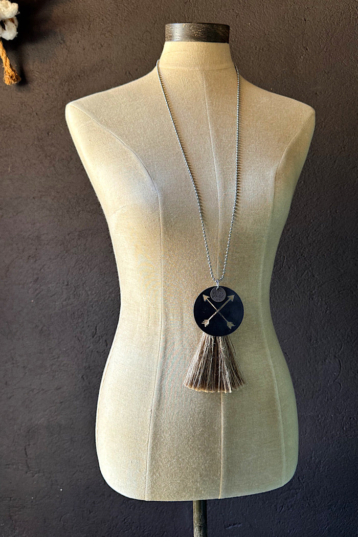 MICKELLOO TASSEL & CHARM NECKLACE - BE YOU BRAVELY