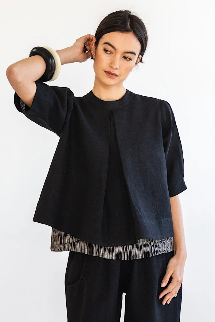 LORETTA TOP - BLACK