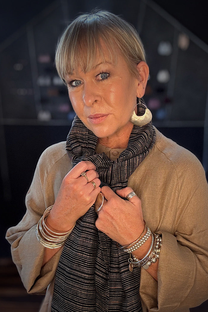 OBI SCARF - RAVEN STRIPE