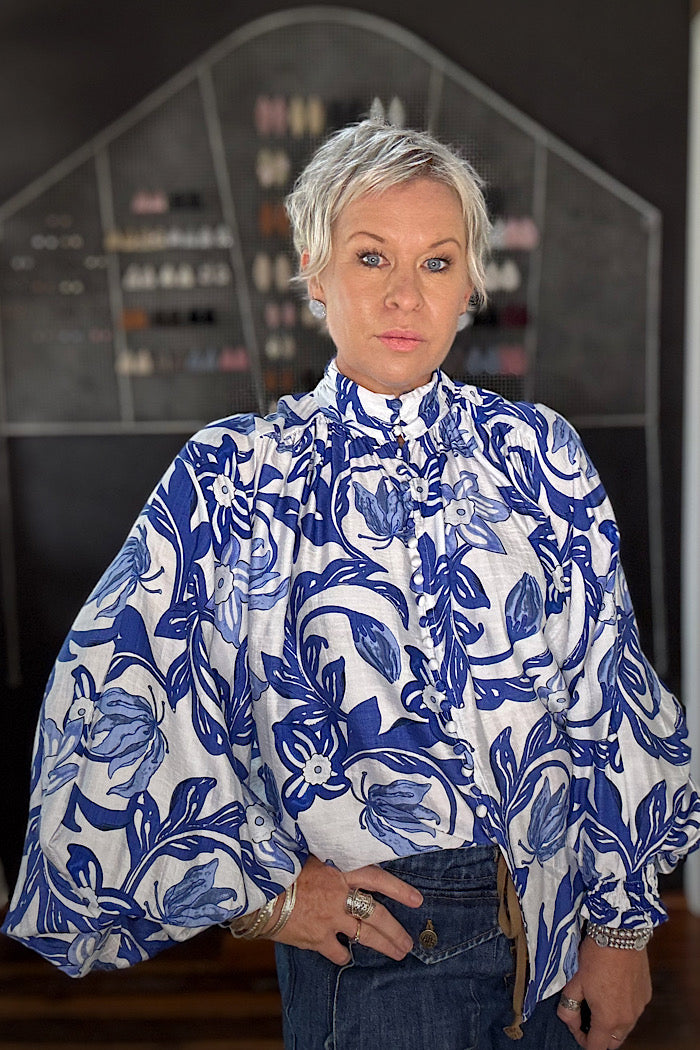 LAURIE BLOUSE - BLUE