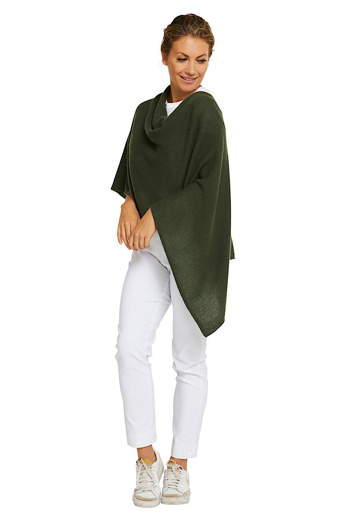 CASHMERE TOPPER - OLIVE