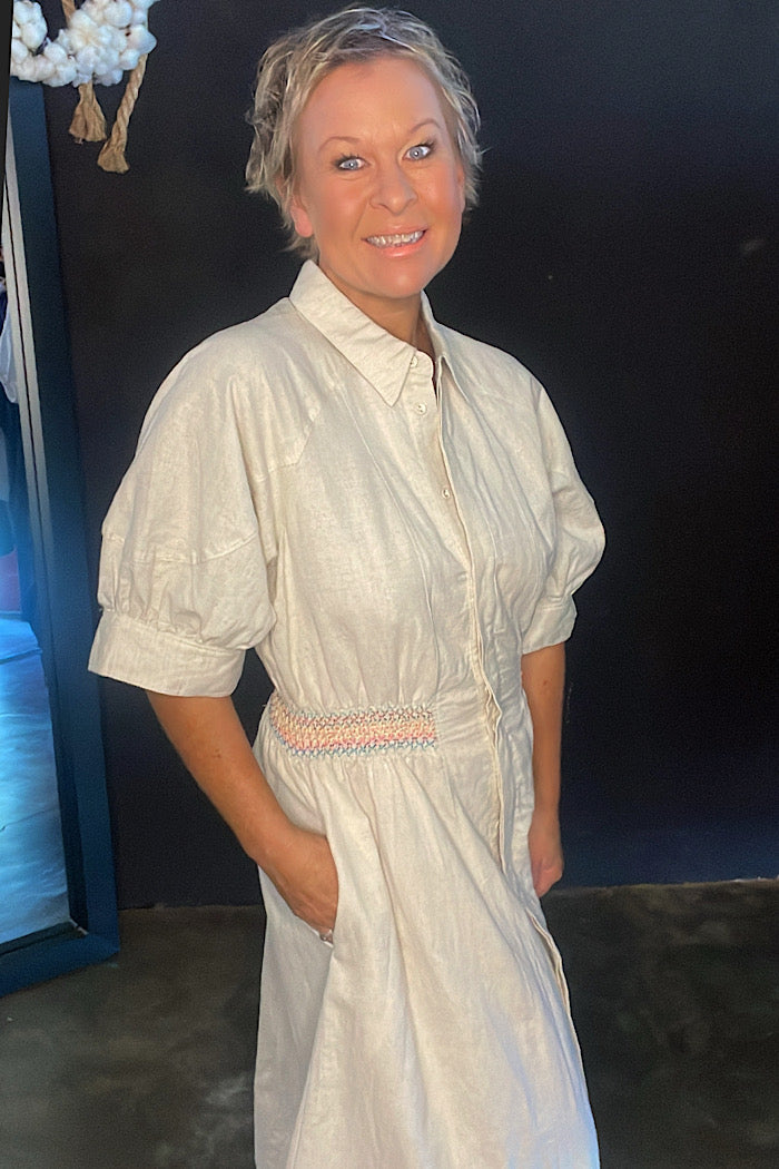 PEGGY DRESS - NATURAL