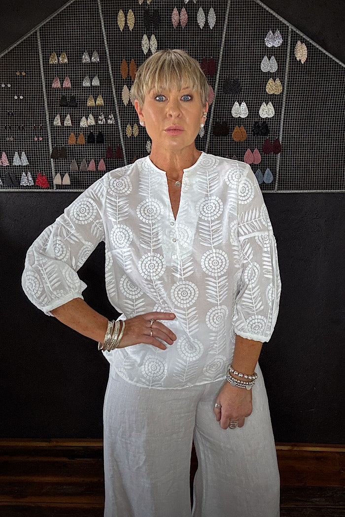 ESPIGAS BLOUSE - OFF WHITE