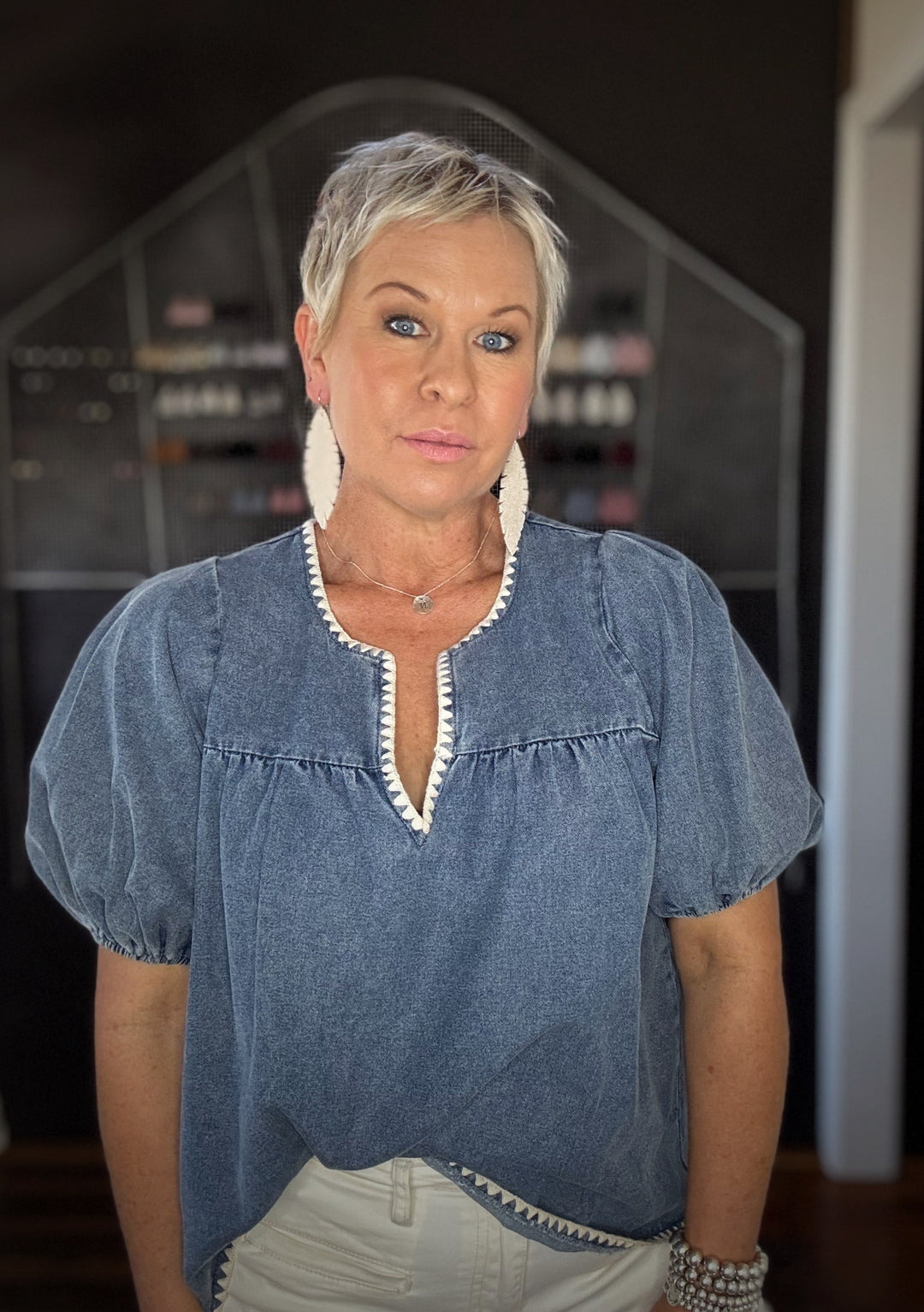 FREYA TOP - DENIM