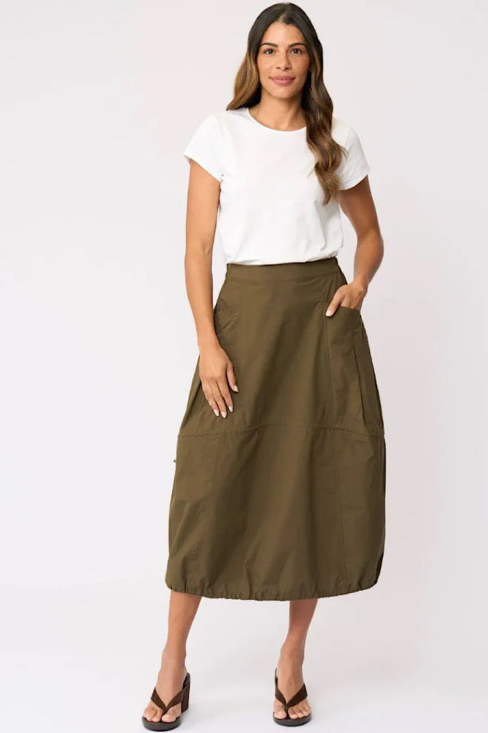 HEMLINE HYPE SKIRT - OLIVE