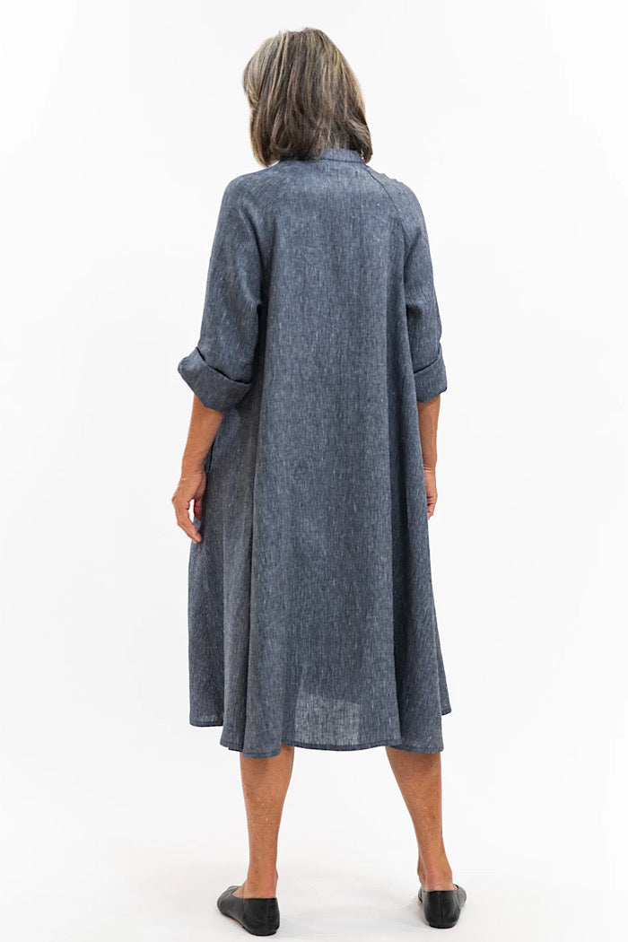 ROMA JACKET - NAVY PINSTRIPE