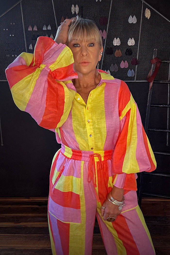 LA BOHEME GIRLS JUNO PANTS CANDY STRIPE