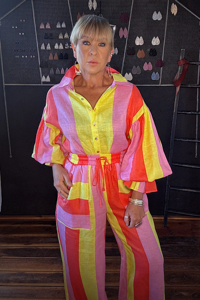 LA BOHEME GIRLS JUNO PANTS CANDY STRIPE