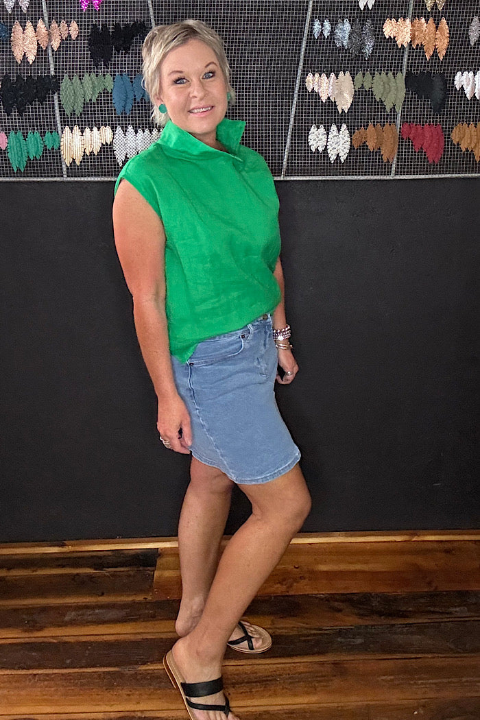 MARGOT DENIM SKIRT - STELLAR