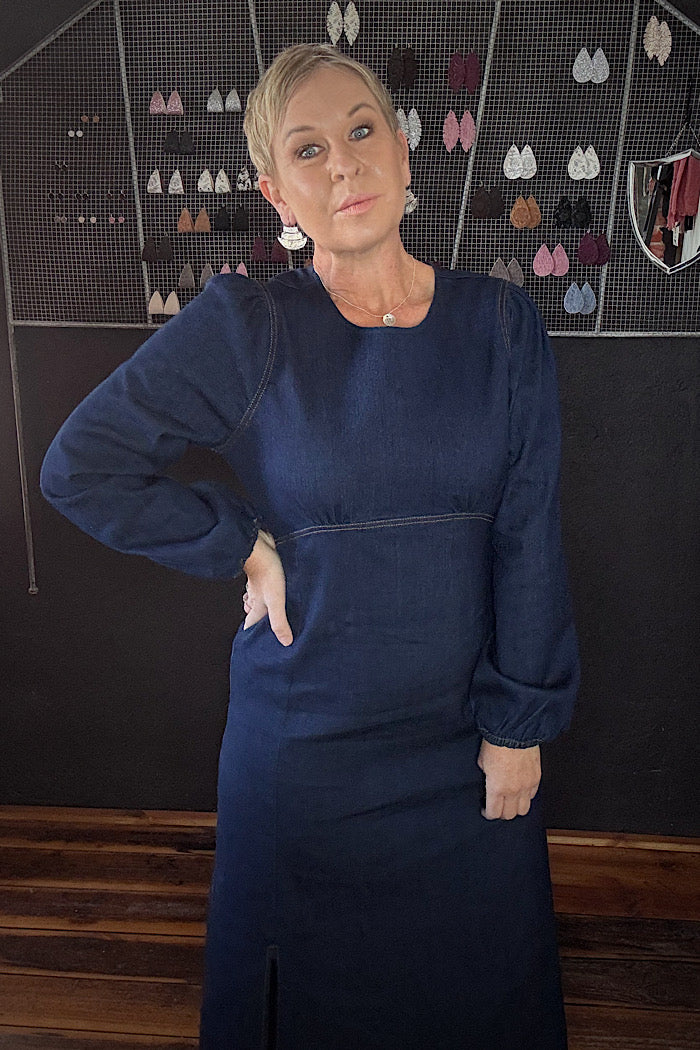 BLUE LADY DRESS - INDIGO