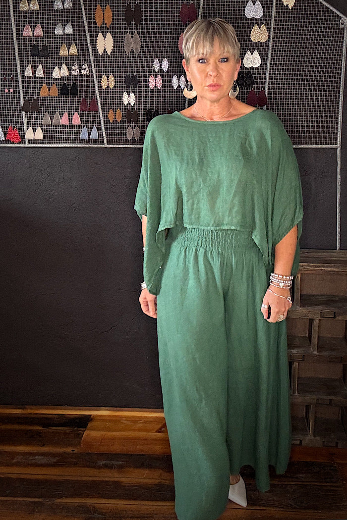 TUSCAN TOP - FOREST GREEN