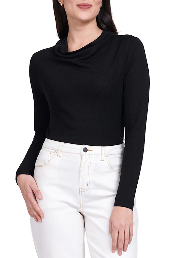 HOLY COWL TOP - BLACK