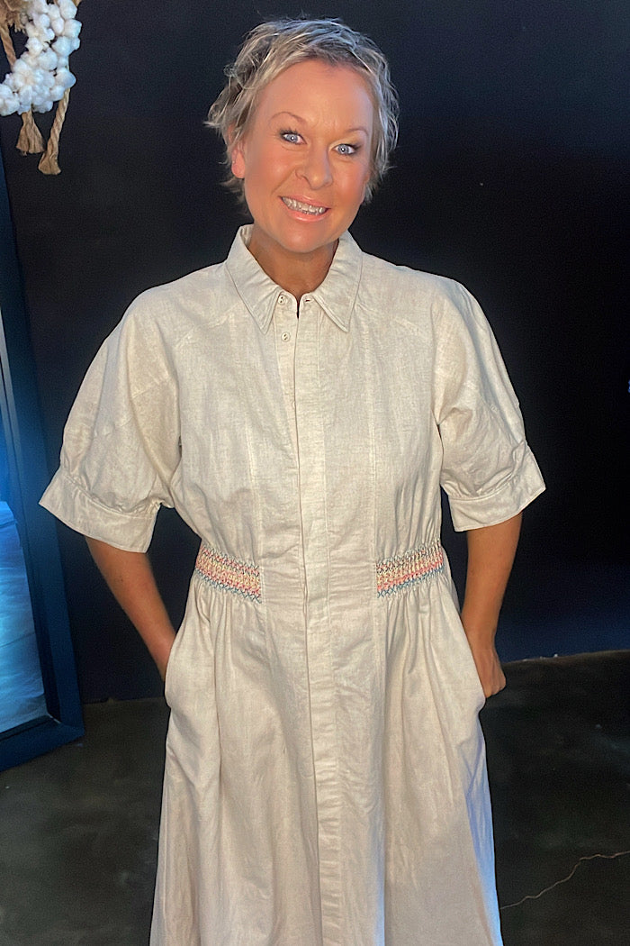 PEGGY DRESS - NATURAL