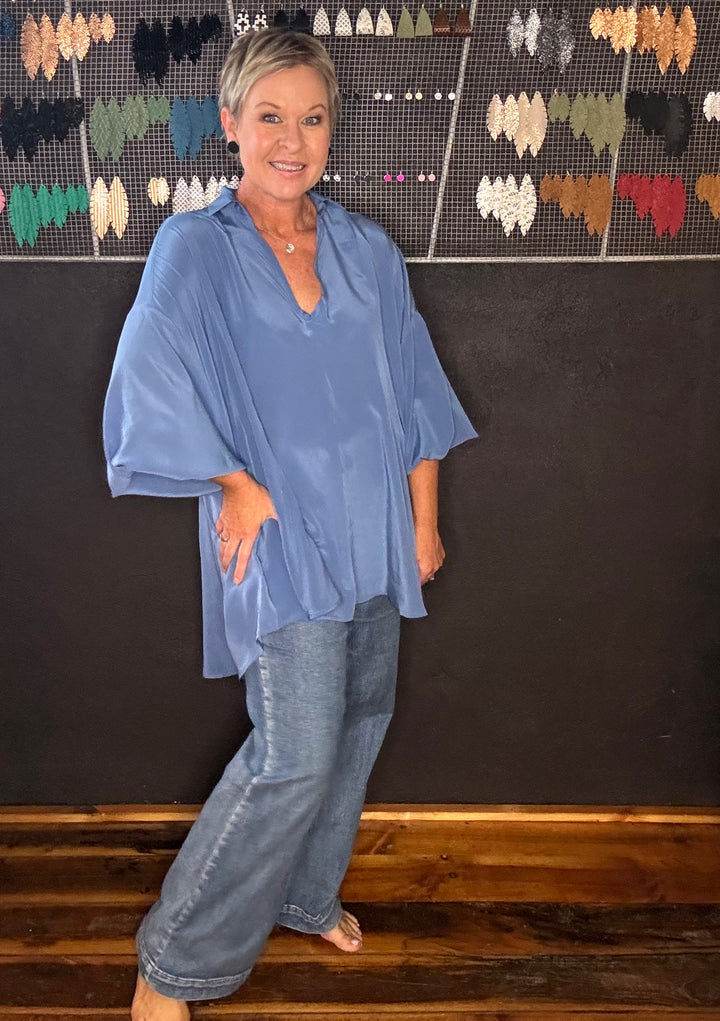 M.A. DAINTY MANTARAY SHIRT - SPLASH BLUE