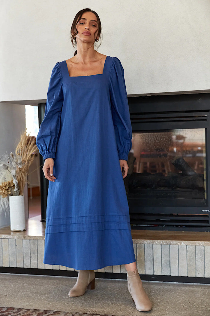 PANORAMA MAXI DRESS - AZURE