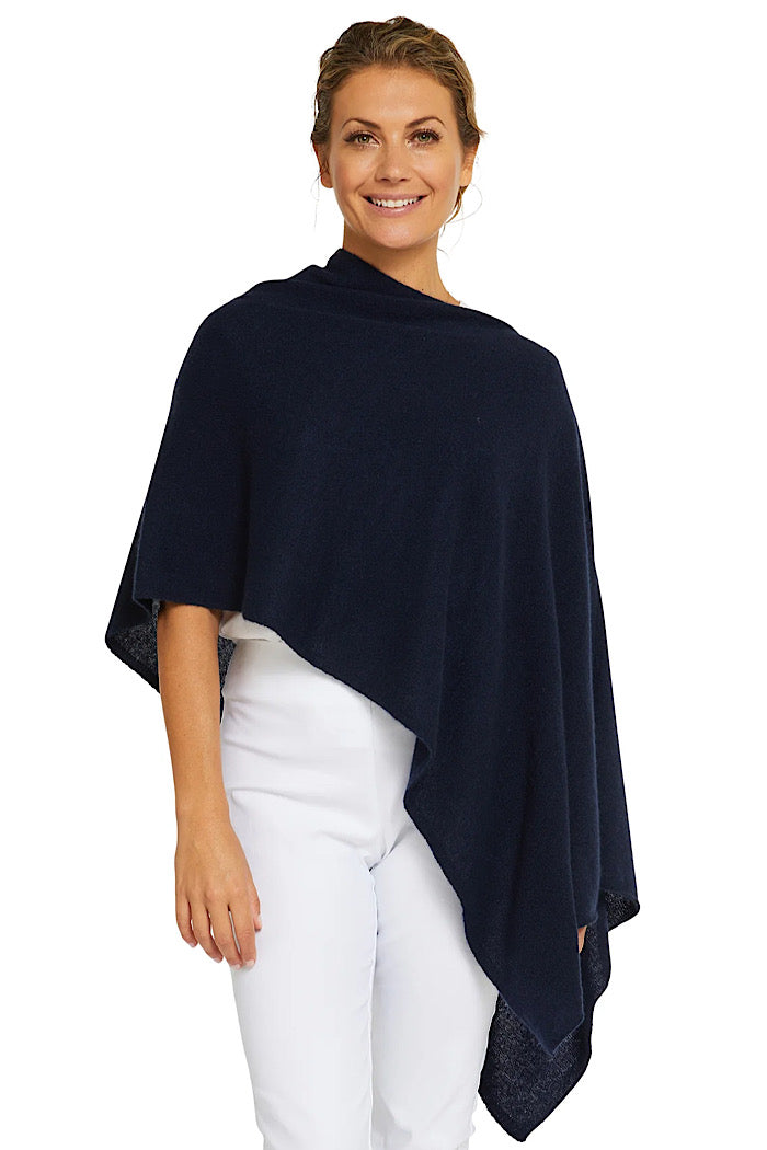 CASHMERE TOPPER - INDIGO