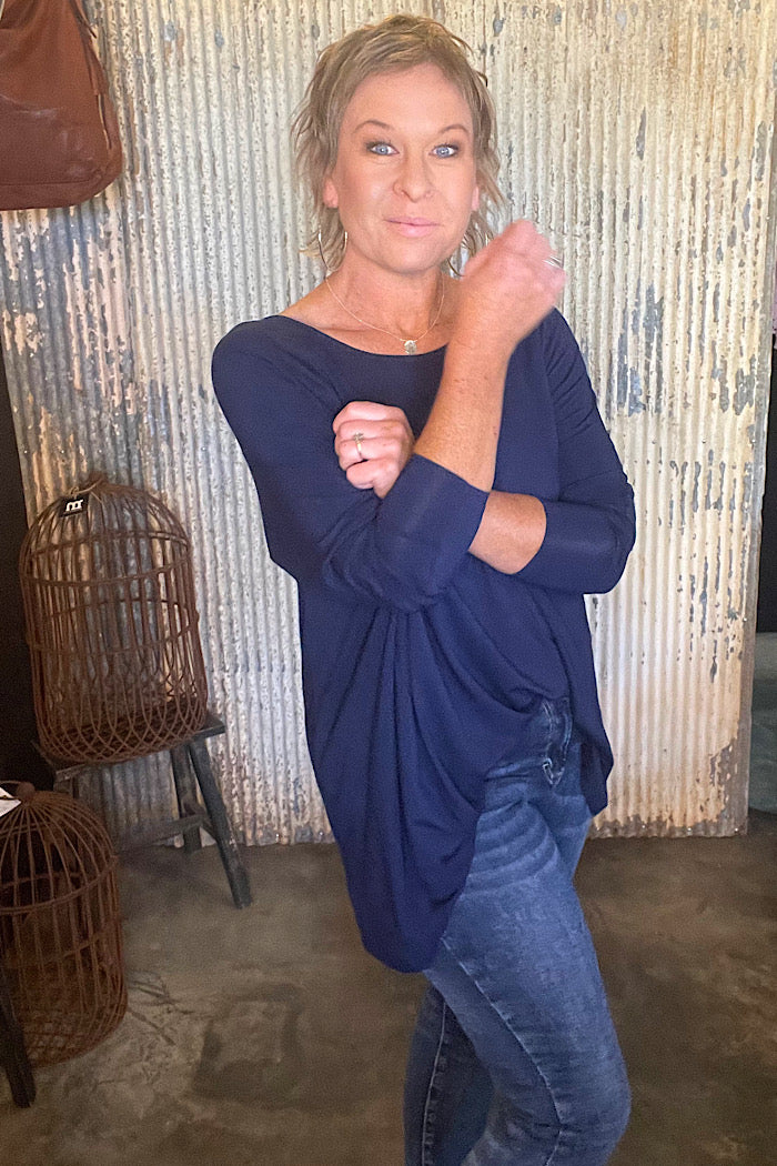 LONG SLEEVED BASIC TEE - ADMIRAL (NAVY)