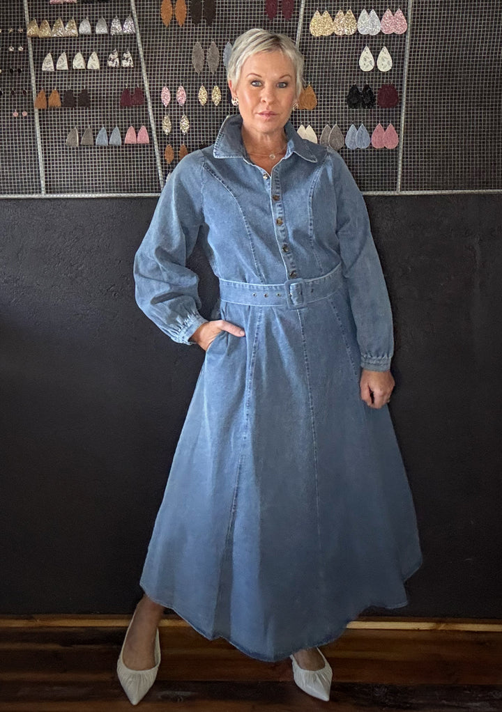 FREYA DRESS - DENIM