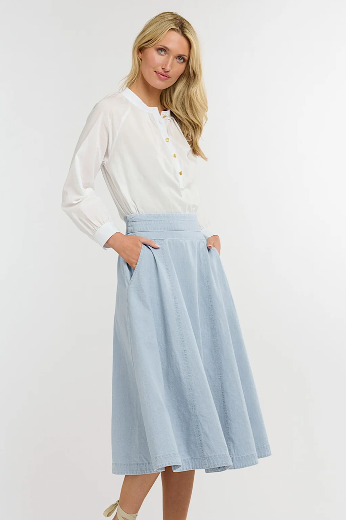 365 DAYS DAKOTA DENIM SKIRT - LIGHT WASH