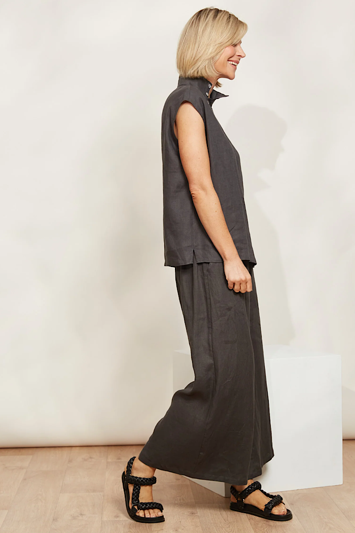 HALCYON BUTTON TOP - OYSTER
