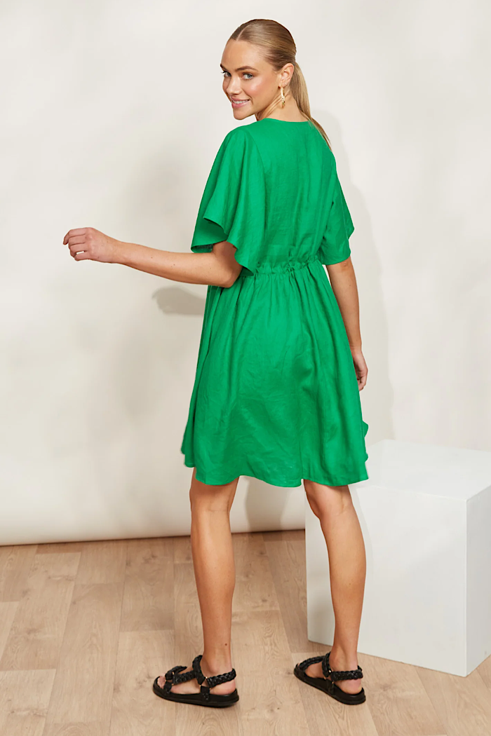 HALCYON TIE DRESS - EMERALD