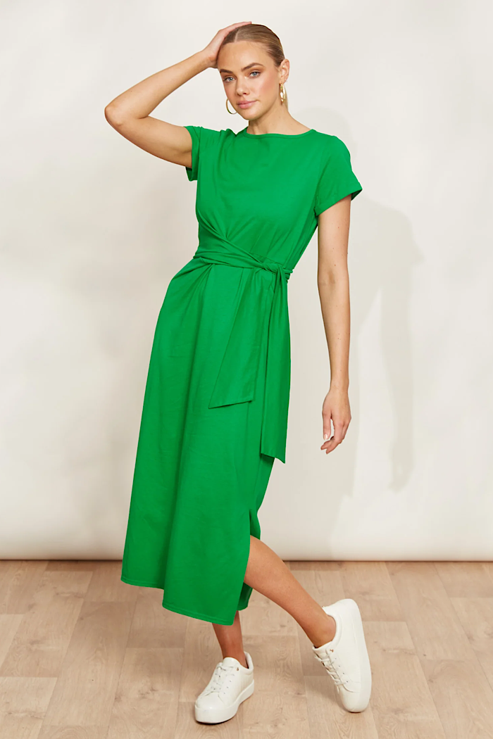 VERANO TIE DRESS - EMERALD