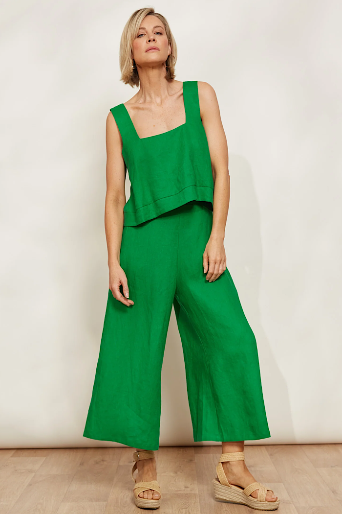 HALCYON CROP PANT - EMERALD