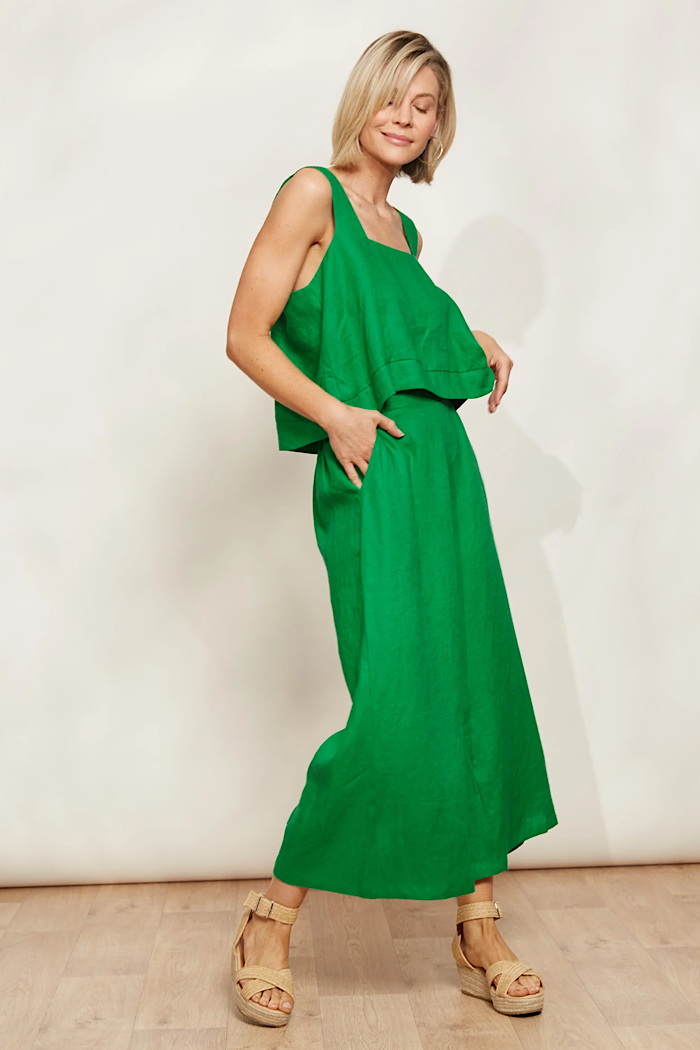 HALCYON CROP PANT - EMERALD