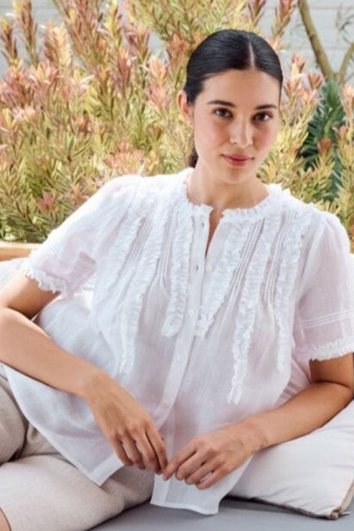 FRILL OF IT BLOUSE - WHITE