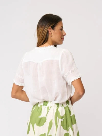 FRILL OF IT BLOUSE - WHITE