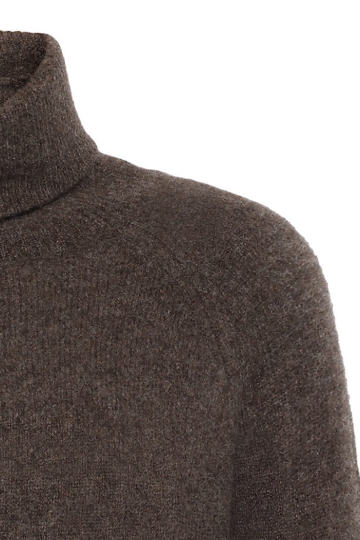 ZORAJA YAK ROLL NECK KNIT - BROWN