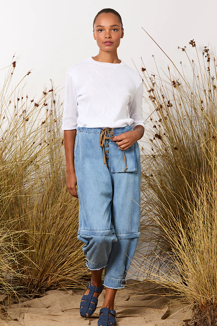 M.A. DAINTY TRUCKER JEANS - VINTAGE WASH