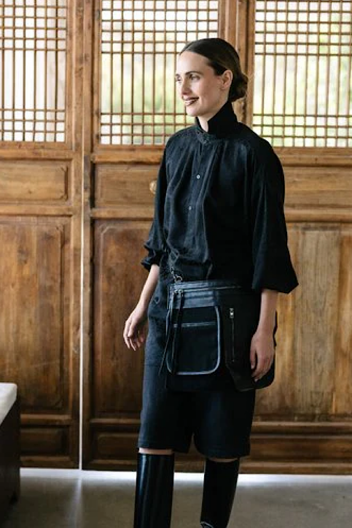 MA DAINTY WAKER LEATHER BAG - BLACK