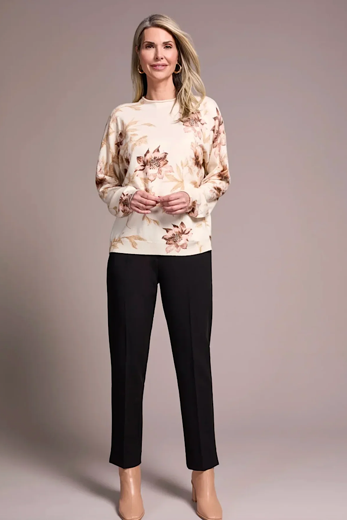 TRIBAL FUNNEL NECK SWEATER - MOONSTONE
