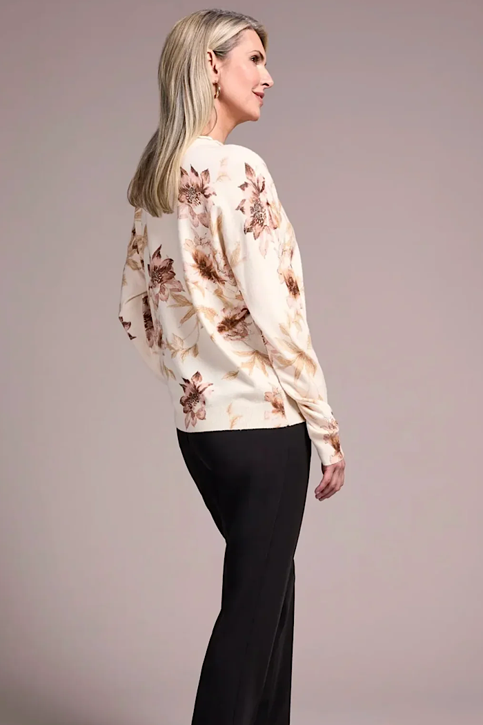 TRIBAL FUNNEL NECK SWEATER - MOONSTONE