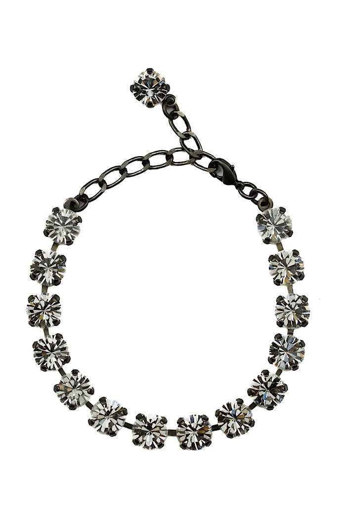 AURORA ROCKS BRACELET  - CRYSTAL & MATTE BLACK