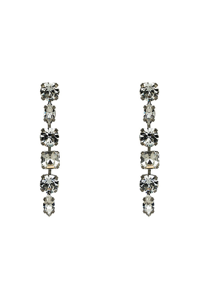 ROXY EARRINGS - CRYSTAL & MATTE BLACK