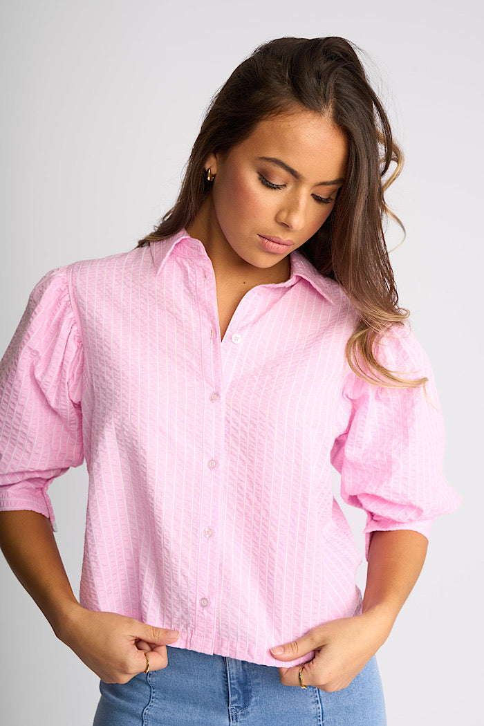 EMMETT SHIRT - PINK STRIPE