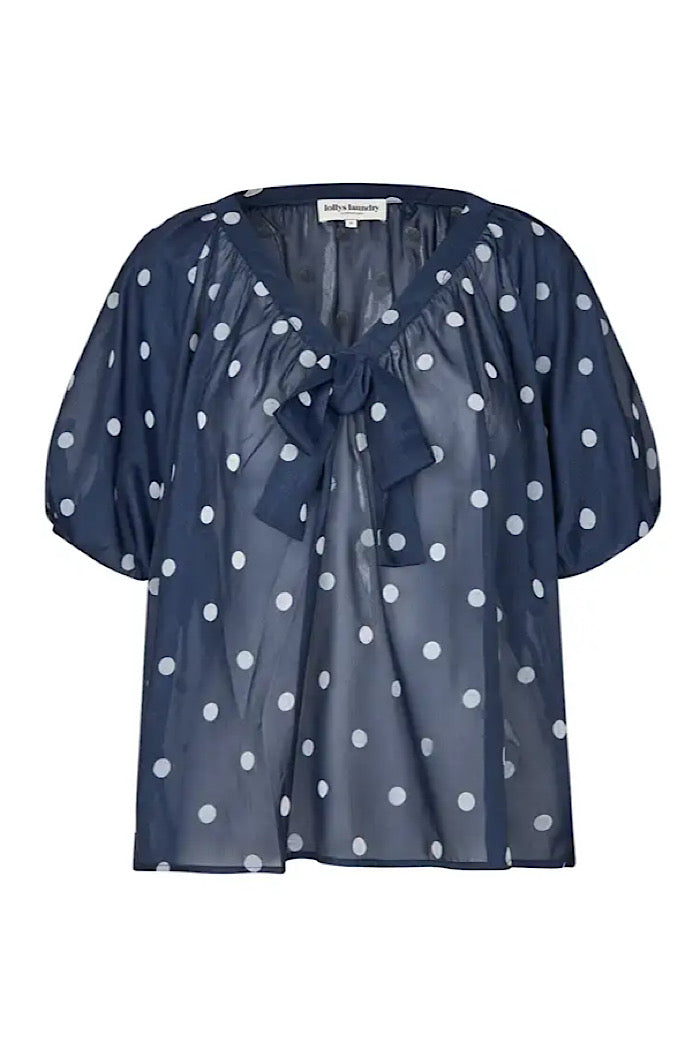 LOLLY’S LAUNDRY PINE BLOUSE - NAVY