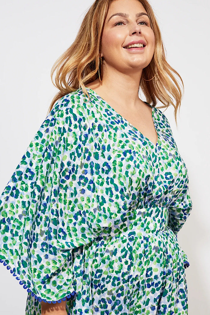 LAMU BATWING DRESS - SAVANNA BLUE