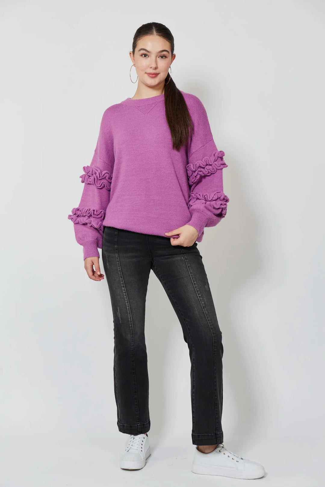 GARLAND RUFFLE JUMPER - LILAC - FINAL CLEARANCE
